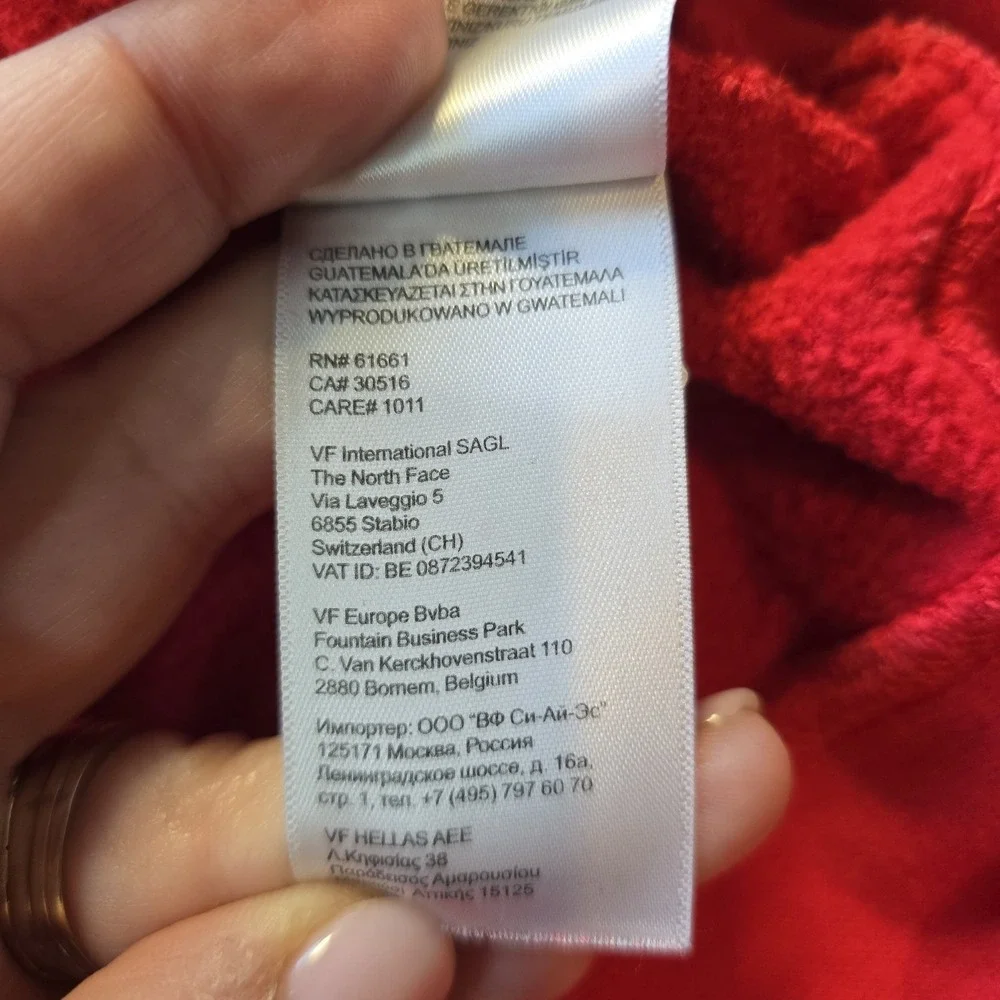 The North Face Red Hoodie Mens L Gorpcore‎ Half Dome Logo Pullover Sweatshirt...